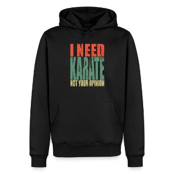 Karate Spruch lustig - Männer Premium Bio Hoodie - Schwarz - Vorne - Nico (187cm)