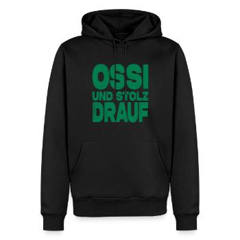 Ossi Und Stolz Drauf - Männer Premium Bio Hoodie - Schwarz - Vorne - Nico (187cm)