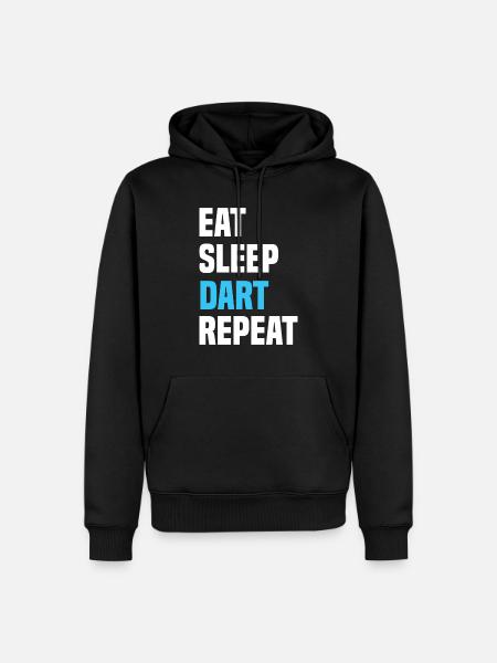 Eat Sleep Dart Repeat - Men’s Premium Organic Hoodie - black