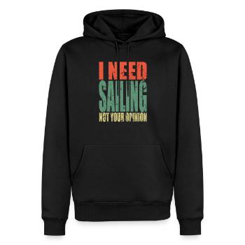 Segeln Spruch lustig - Männer Premium Bio Hoodie - Schwarz - Vorne - Nico (187cm)