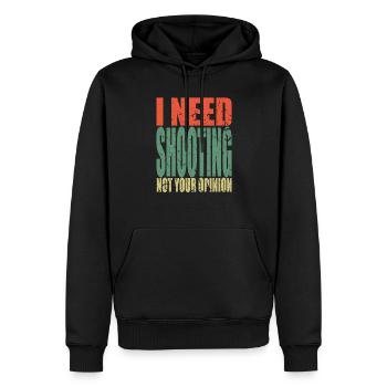 Tournage en disant drôle - Sweat à capuche Premium bio Homme - noir - Devant - Nico (187cm)