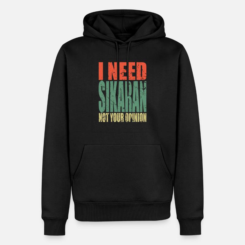 Sikaran dit drôle - Sweat à capuche Premium bio Homme - noir