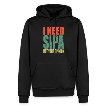 Sipan Spruch lustig - Männer Premium Bio Hoodie - Schwarz - Vorne - Nico (187cm)