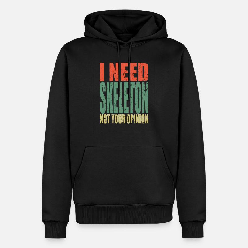 Skeleton Spruch lustig - Männer Premium Bio Hoodie - Schwarz