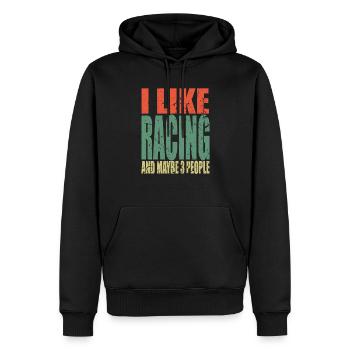 Racing Spruch lustig - Männer Premium Bio Hoodie - Schwarz - Vorne - Nico (187cm)