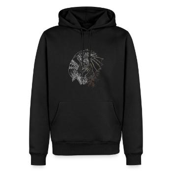Angel Devil Gothic - Men’s Premium Organic Hoodie - black - Front - Nico (187cm)