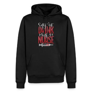 Krankenschwester Pflegekraft Krankenhaus - Männer Premium Bio Hoodie - Schwarz - Vorne - Nico (187cm)