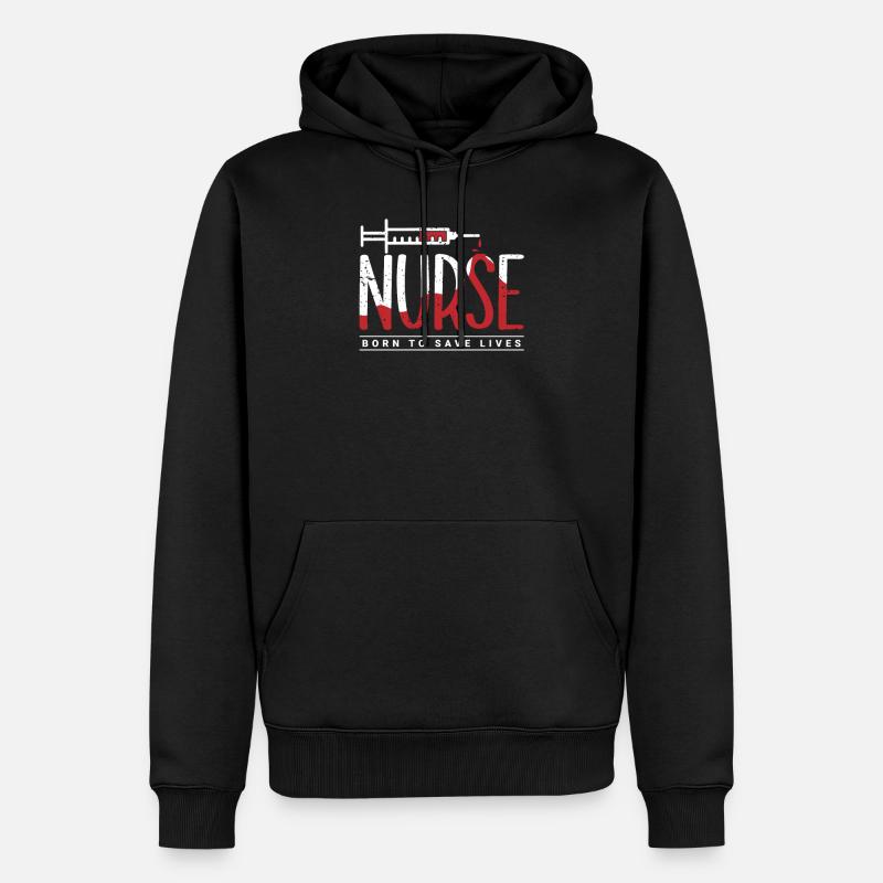 Krankenschwester Pflegekraft Krankenhaus - Männer Premium Bio Hoodie - Schwarz