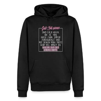 Gute Kolleginnen Geilste Zeit Des Lebens Spruch - Männer Premium Bio Hoodie - Schwarz - Vorne - Nico (187cm)