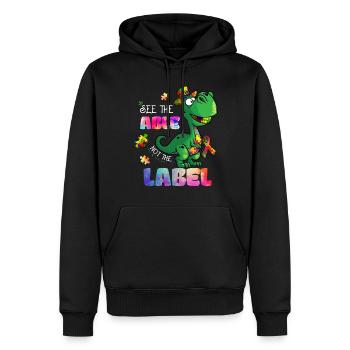Autism See The Able Not The Label - Men’s Premium Organic Hoodie - black - Front - Nico (187cm)