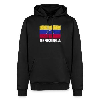 Venezuela Flagge Grunge Venezuela Fahne - Männer Premium Bio Hoodie - Schwarz - Vorne - Nico (187cm)
