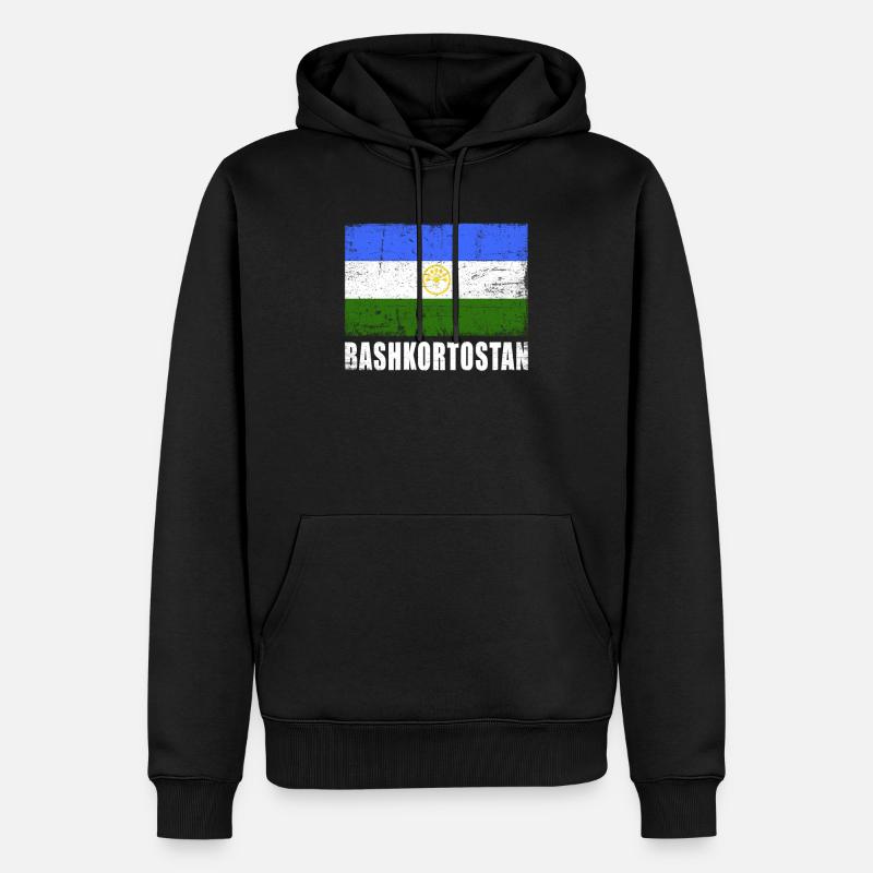 Bashkortostan Flagge - Männer Premium Bio Hoodie - Schwarz