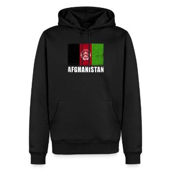 Afghanistan Flag Grunge Afghanistan Flag - Sweat à capuche Premium bio Homme - noir - Devant - Nico (187cm)