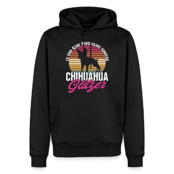Es Sind Keine Hundehaare Lustiger Chihuahua - Männer Premium Bio Hoodie - Schwarz - Vorne - Nico (187cm)
