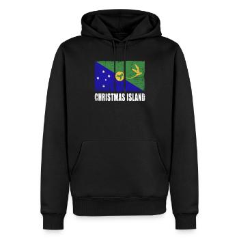 Drapeau de l’île Christmas - Sweat à capuche Premium bio Homme - noir - Devant - Nico (187cm)