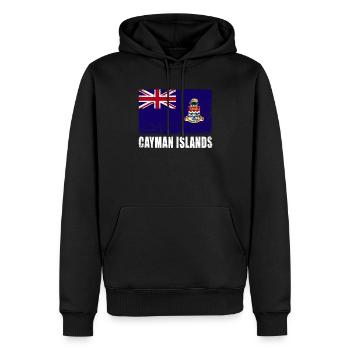 Drapeau des îles Caïmans - Sweat à capuche Premium bio Homme - noir - Devant - Nico (187cm)