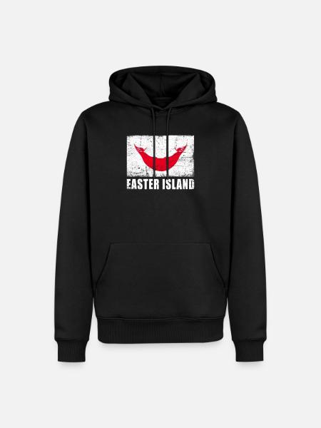 Easter Island Flag Grunge Easter Island Flag - Men’s Premium Organic Hoodie - black
