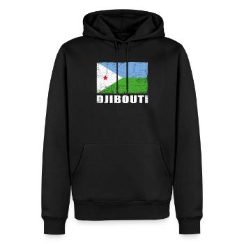 Dschibuti Flagge Grunge Dschibuti Fahne - Männer Premium Bio Hoodie - Schwarz - Vorne - Nico (187cm)