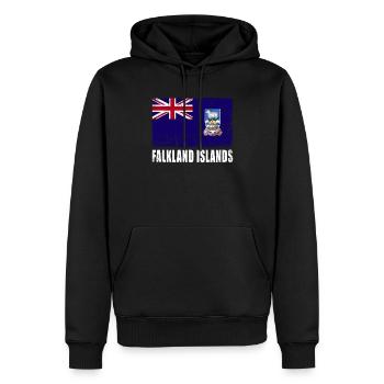 Falklandinseln Flagge - Männer Premium Bio Hoodie - Schwarz - Vorne - Nico (187cm)