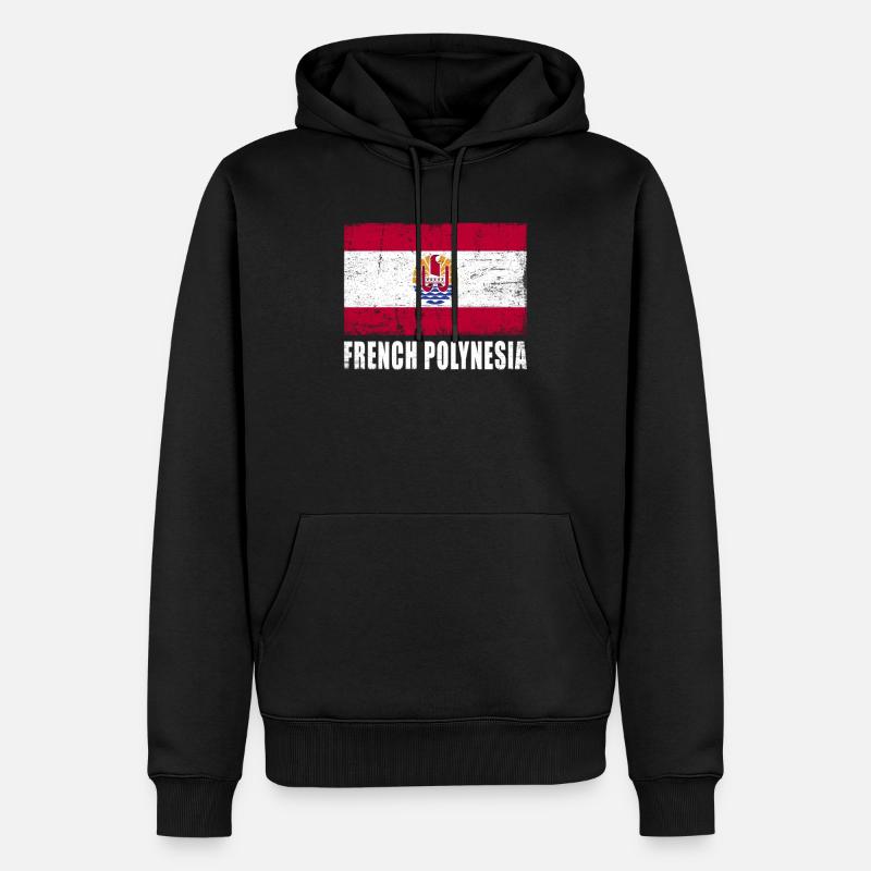 Französisch Polynesien Flagge - Männer Premium Bio Hoodie - Schwarz