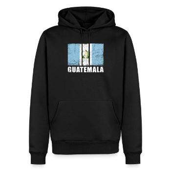 Guatemala Flag Grunge Guatemala Flag - Sweat à capuche Premium bio Homme - noir - Devant - Nico (187cm)
