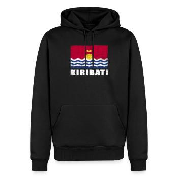 Kiribati Flagge Grunge Kiribati Fahne - Männer Premium Bio Hoodie - Schwarz - Vorne - Nico (187cm)