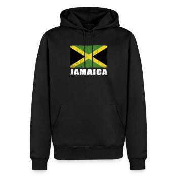 Jamaika Flagge Grunge Jamaika Fahne - Männer Premium Bio Hoodie - Schwarz - Vorne - Nico (187cm)