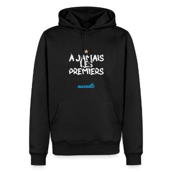 1993 A Jamais les premiers - Sweat à capuche Premium bio Homme - noir - Devant - Nico (187cm)