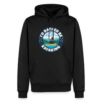 Kajak fahren - Männer Premium Bio Hoodie - Schwarz - Vorne - Nico (187cm)