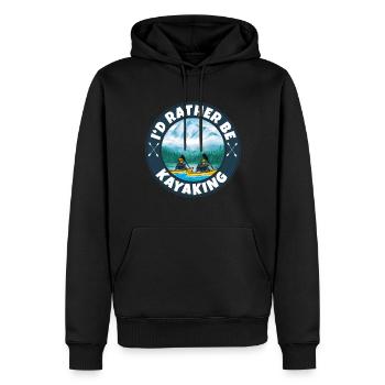 Kajak fahren - Männer Premium Bio Hoodie - Schwarz - Vorne - Nico (187cm)