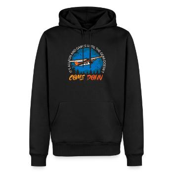 Pilote Capitaine Pilote Planeur - Sweat à capuche Premium bio Homme - noir - Devant - Nico (187cm)