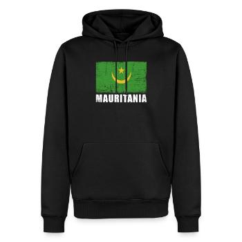 Mauretanien Flagge Grunge Mauretanien Fahne - Männer Premium Bio Hoodie - Schwarz - Vorne - Nico (187cm)
