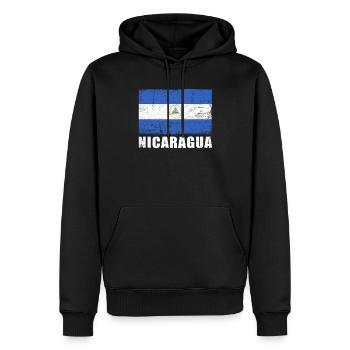 Nicaragua Flagge Grunge Nicaragua Fahne - Männer Premium Bio Hoodie - Schwarz - Vorne - Nico (187cm)
