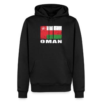 Oman Flagge Grunge Oman Fahne - Männer Premium Bio Hoodie - Schwarz - Vorne - Nico (187cm)