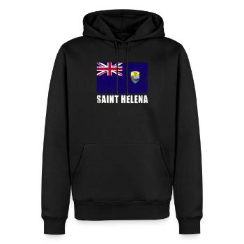 Saint Helena Flag Grunge Saint Helena Flag - Sweat à capuche Premium bio Homme - noir - Devant - Nico (187cm)