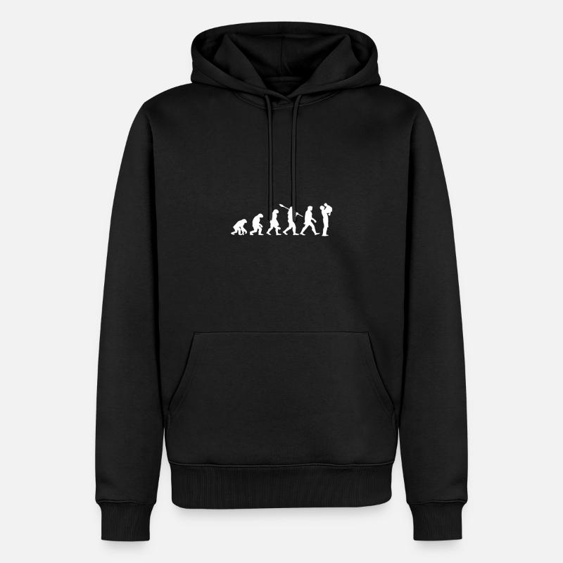 évolution, père, - Sweat à capuche Premium bio Homme - noir