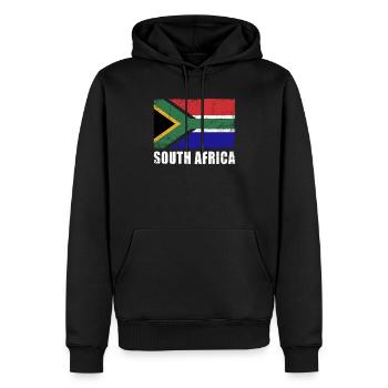 Afrique du Sud Flag Grunge Drapeau de l’Afrique du Sud - Sweat à capuche Premium bio Homme - noir - Devant - Nico (187cm)