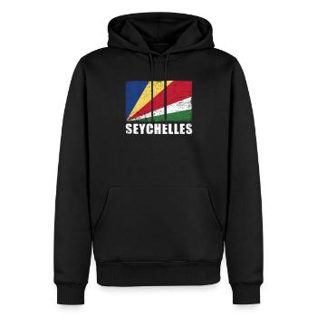 Seychellen Flagge Grunge Seychellen Fahne - Männer Premium Bio Hoodie - Schwarz - Vorne - Nico (187cm)