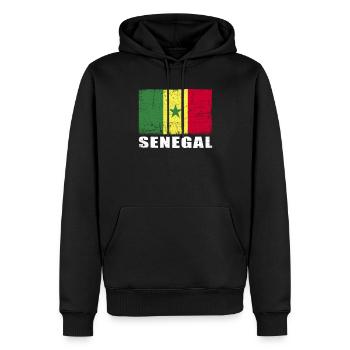 Senegal Flagge Grunge Senegal Fahne - Männer Premium Bio Hoodie - Schwarz - Vorne - Nico (187cm)