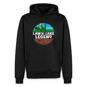 Tondeuse à gazon Legend Homme Jardinier Cadeau - Sweat à capuche Premium bio Homme - noir - Devant - Nico (187cm)