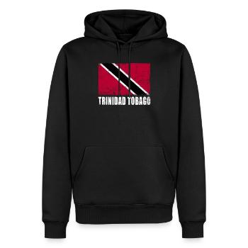 Trinidad Tobago Flagge Trinidad Tobago Fahne - Männer Premium Bio Hoodie - Schwarz - Vorne - Nico (187cm)