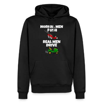 Règle de la tondeuse à gazon pour hommes - Sweat à capuche Premium bio Homme - noir - Devant - Nico (187cm)