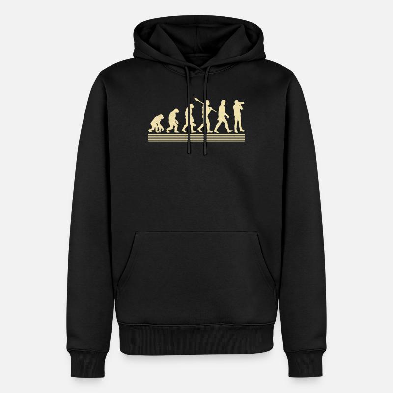 Évolution du photographe - Sweat à capuche Premium bio Homme - noir