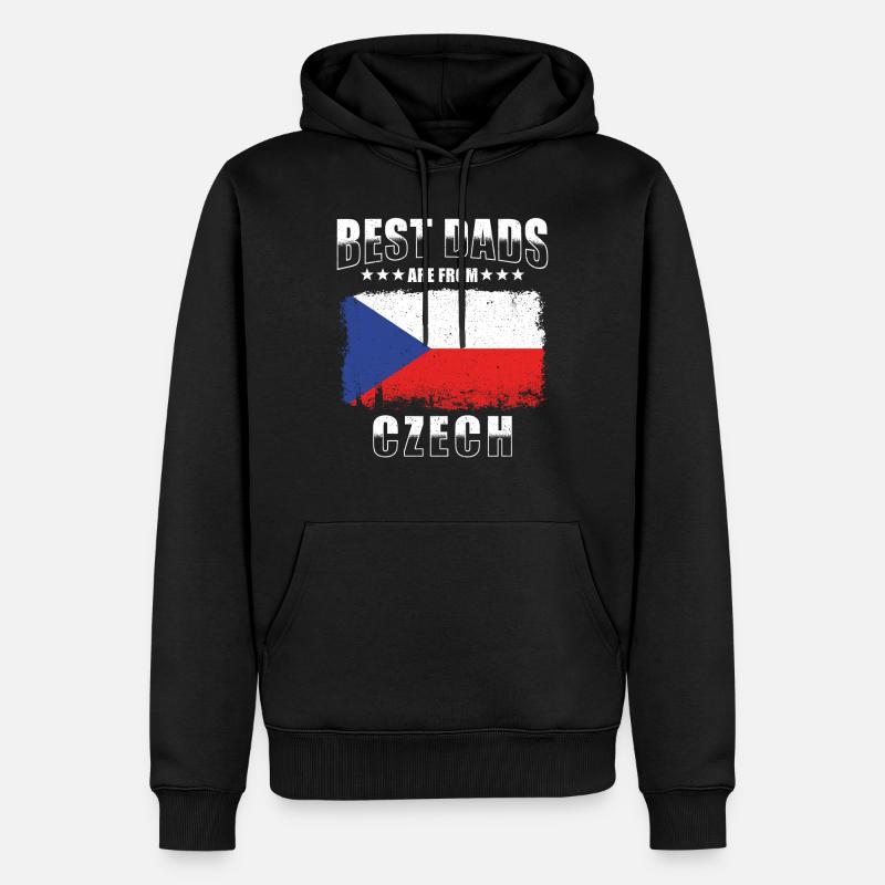 République tchèque Père - Sweat à capuche Premium bio Homme - noir