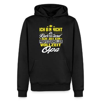 Professioneller Vollzeit Opa - Rentner - Männer Premium Bio Hoodie - Schwarz - Vorne - Nico (187cm)