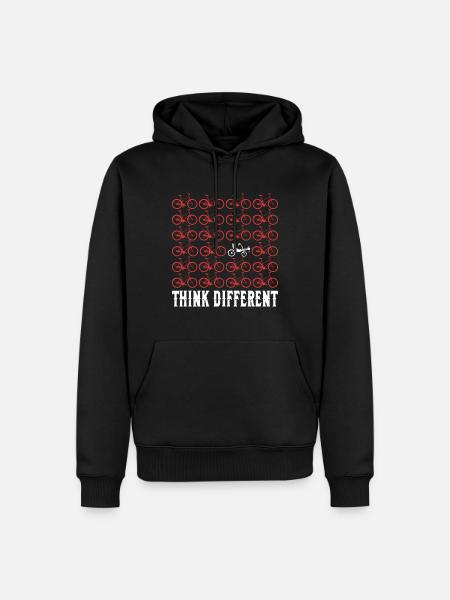 Think Different - Bicycle Saying - Men’s Premium Organic Hoodie - black