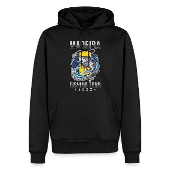 Excursion de pêche à Madère 2022 - Sweat à capuche Premium bio Homme - noir - Devant - Nico (187cm)