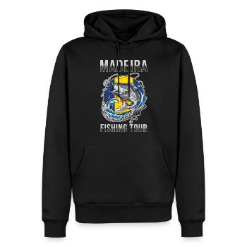 Excursion de pêche à Madère - Sweat à capuche Premium bio Homme - noir - Devant - Nico (187cm)