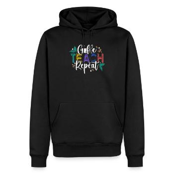 Les enseignants présentent le cours de formation des enseignants école d’enseignants - Sweat à capuche Premium bio Homme - noir - Devant - Nico (187cm)