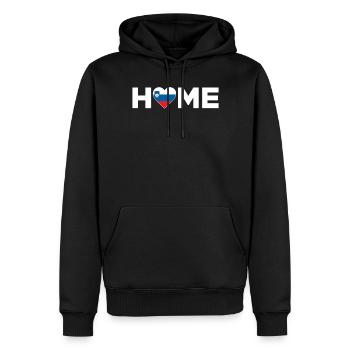Slowenien Heimat Slowenien Flagge Liebe - Männer Premium Bio Hoodie - Schwarz - Vorne - Nico (187cm)